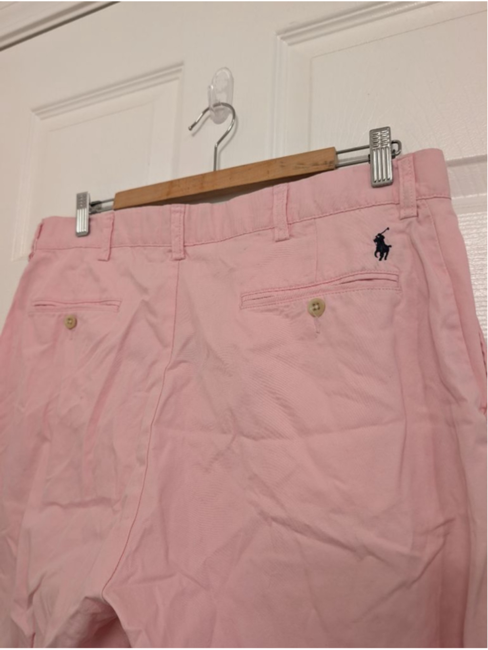 Ralph Lauren Pink Prospect Chino Pants 34x29 Navy Pony Logo Preppy Old Money - Picture 2 of 8